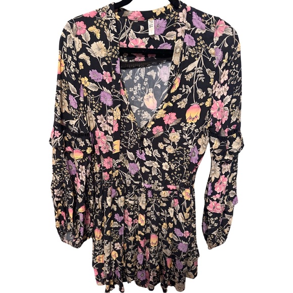 Spell & the Gypsy Collective Sayulita Short Sleeve Frill Mini Dress Small EUC - Picture 8 of 9